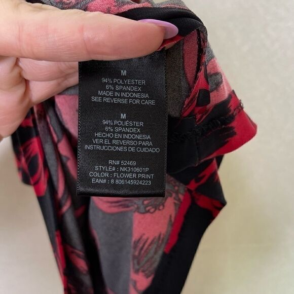NORMA Kamali Floral Faux Wrap Jersey Dress M - Picture 6 of 6